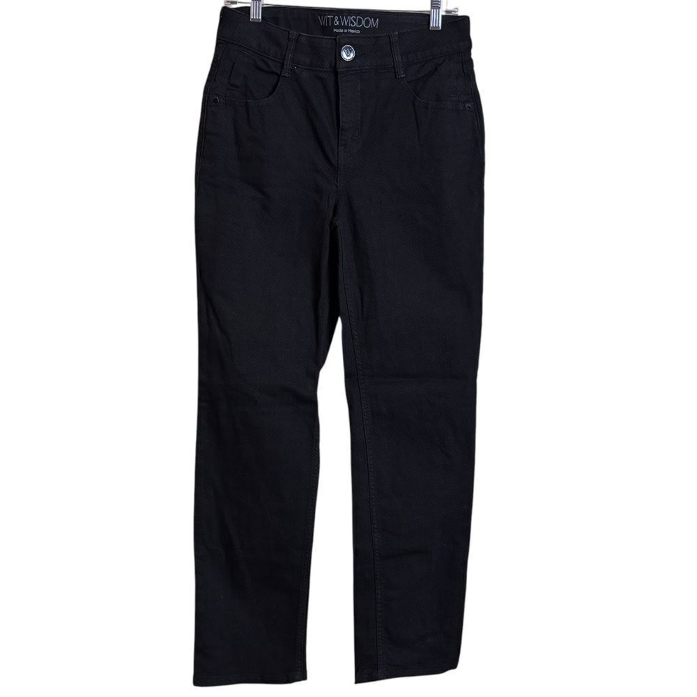 Wit & Wisdom Black Mid Rise Straight Leg Jeans Size 6